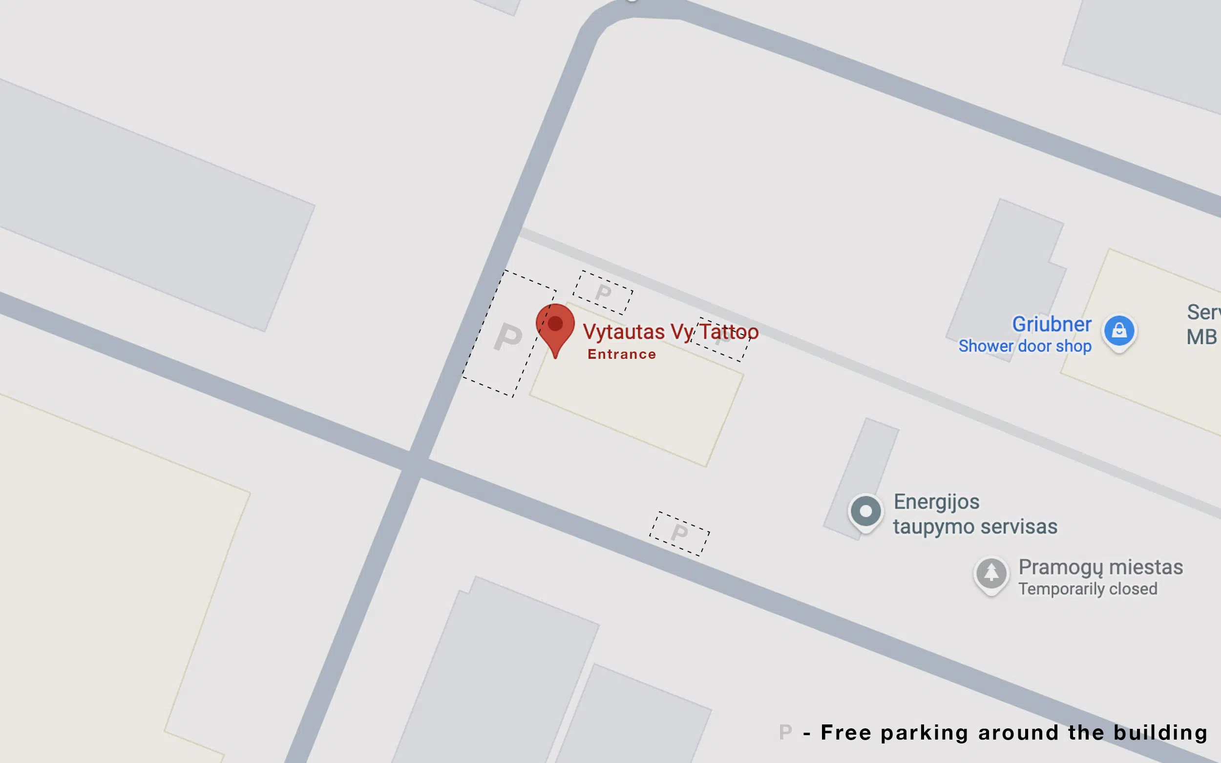 Parking and area overview — free parking