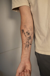 Healed forearm tattoo — 2+ years healed