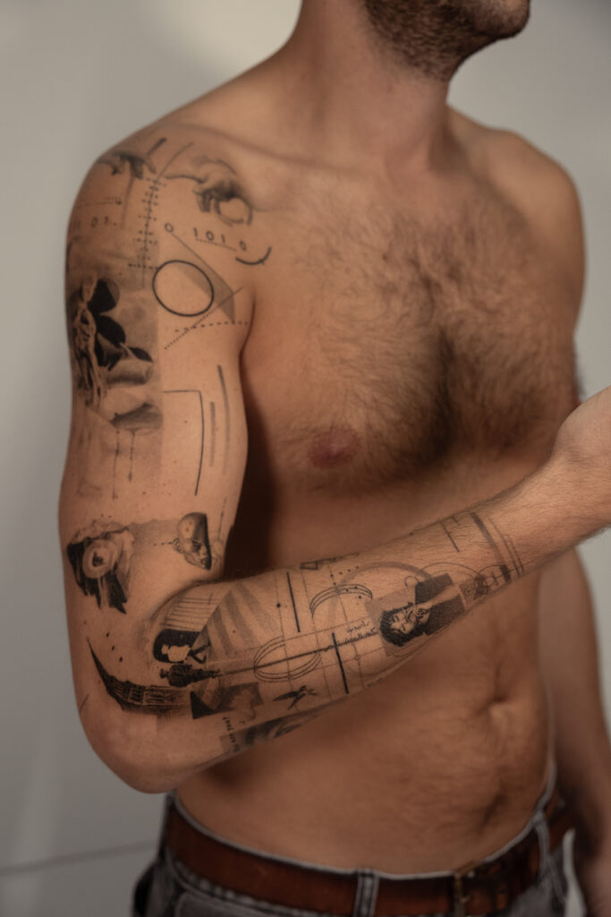 5 months healed tattoo - Conceptual Sleeve Composition - Upper arm - Vytautas Tattoo