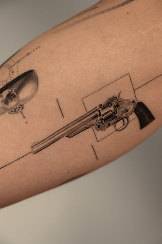 5 months healed tattoo - Conceptual Sleeve Composition - Upper arm - Vytautas Tattoo