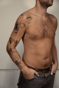5 months healed tattoo - Conceptual Sleeve Composition - Upper arm - Vytautas Tattoo
