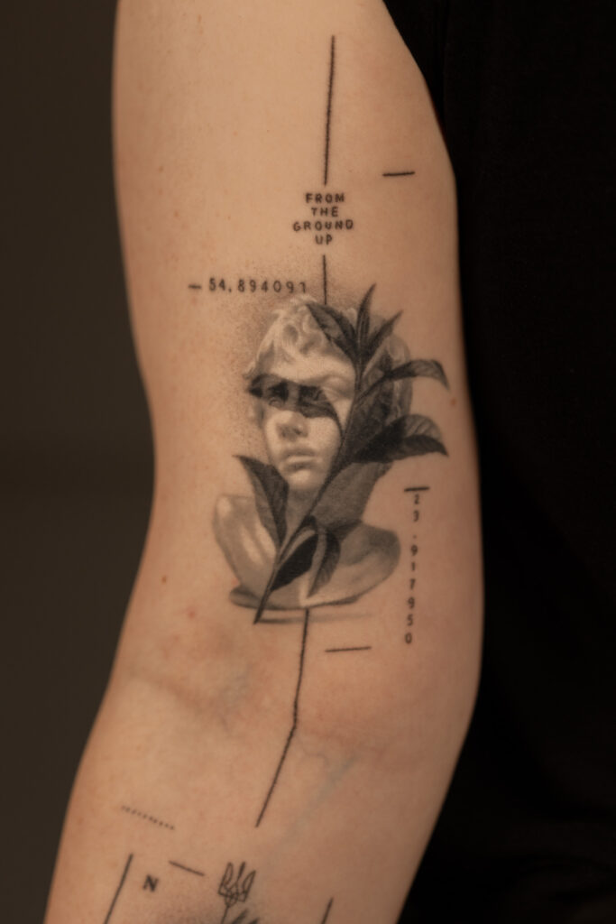 1 year 10 months healed tattoo - Layered Forearm Composition - Upper arm - Vytautas Tattoo