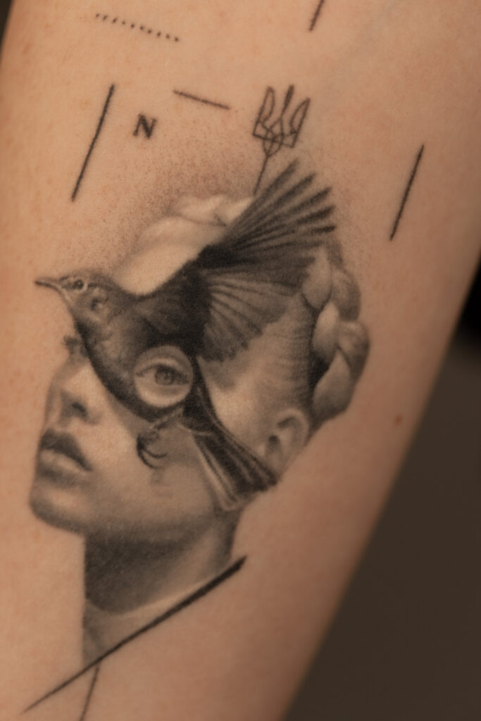 1 year 10 months healed tattoo - Layered Forearm Composition - Upper arm - Vytautas Tattoo