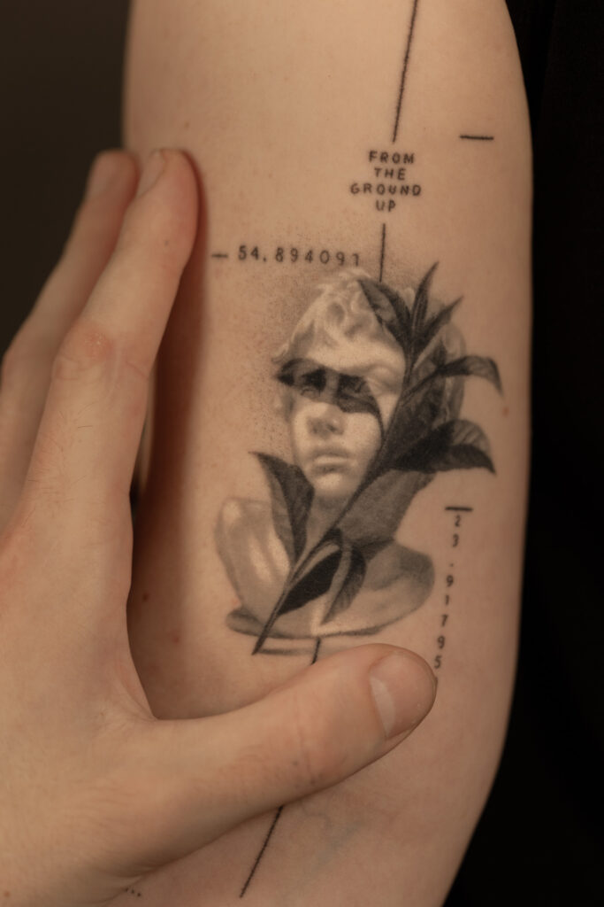 1 year 10 months healed tattoo - Layered Forearm Composition - Upper arm - Vytautas Tattoo