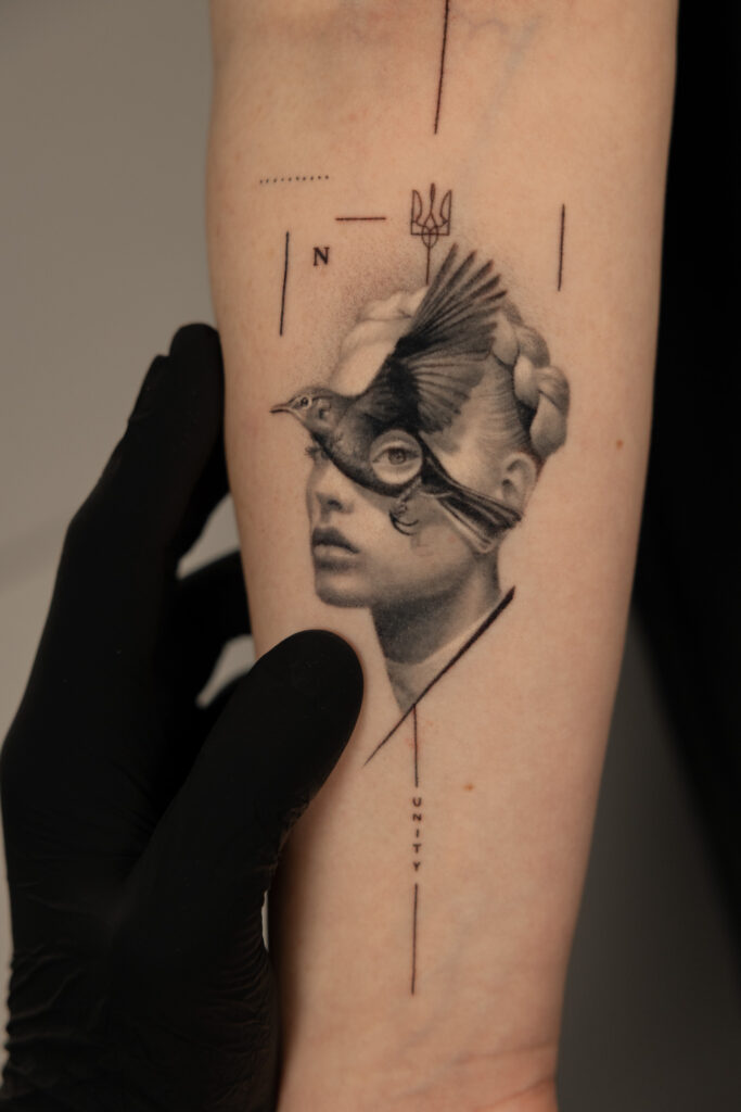 5 months healed tattoo - Layered Forearm Composition - Upper arm - Vytautas Tattoo