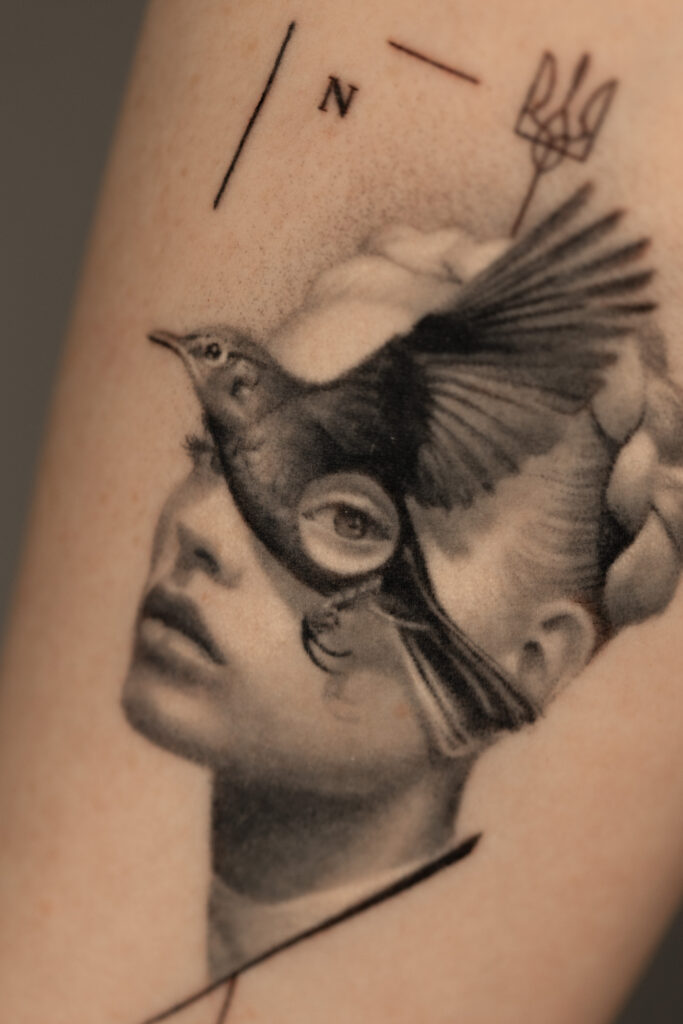 5 months healed tattoo - Layered Forearm Composition - Upper arm - Vytautas Tattoo