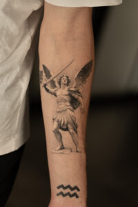 Healed inner forearm tattoo — 2+ years healed