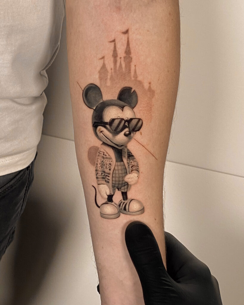 Fresh tattoo - Mickey Mouse - Forearm - Vytautas Tattoo