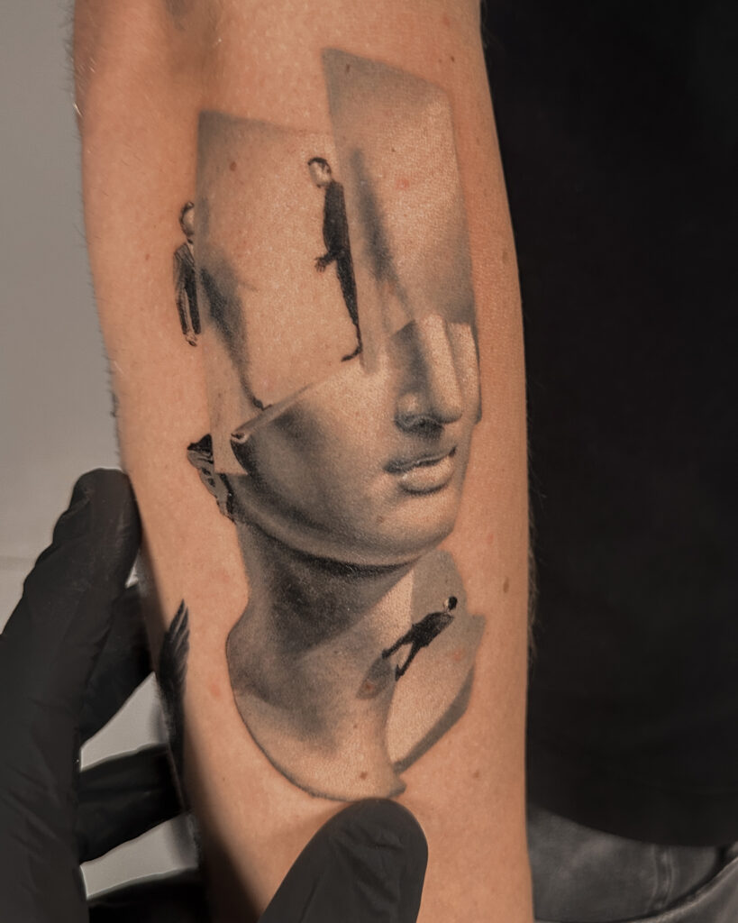 Fresh tattoo - Surreal Sleeve Composition - Outer forearm - Vytautas Tattoo