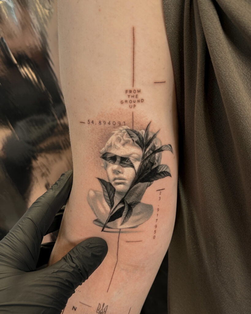 Fresh tattoo - Layered Forearm Composition - Upper arm - Vytautas Tattoo