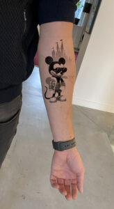 Mockup tattoo - Mickey Mouse - Forearm - Vytautas Tattoo