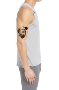 Mockup tattoo - Fragmented Classical Portrait - Upper arm - Vytautas Tattoo